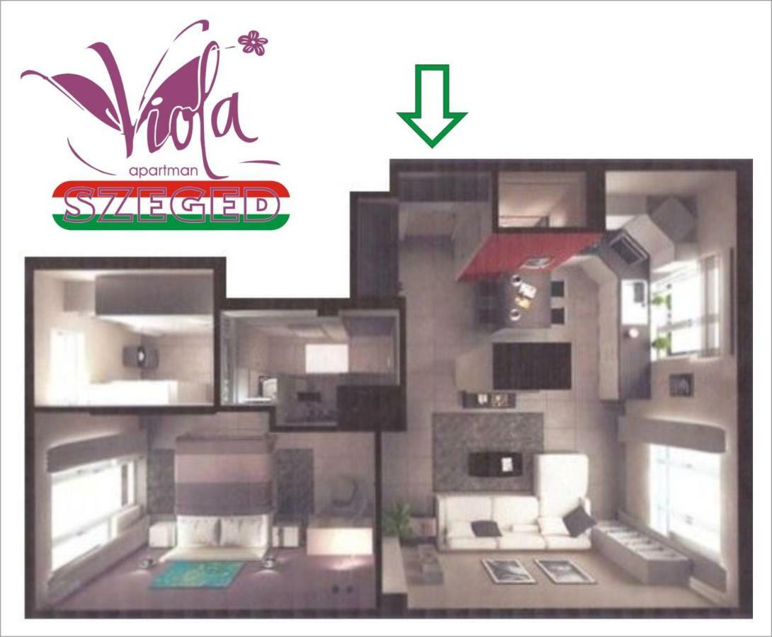 Viola Apartman With Infra Sauna Lägenhet Szeged Exteriör bild